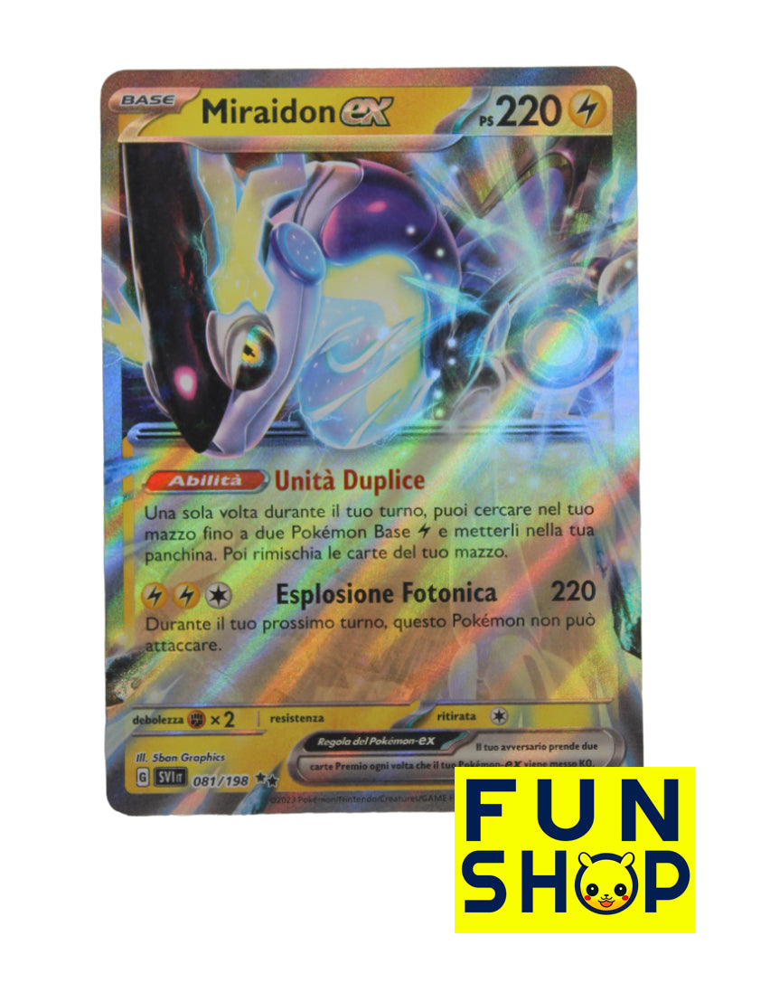Miraidon ex 081/198 - et Double Rare Pokémon kort fra Scarlet & Violet første serien SV01.