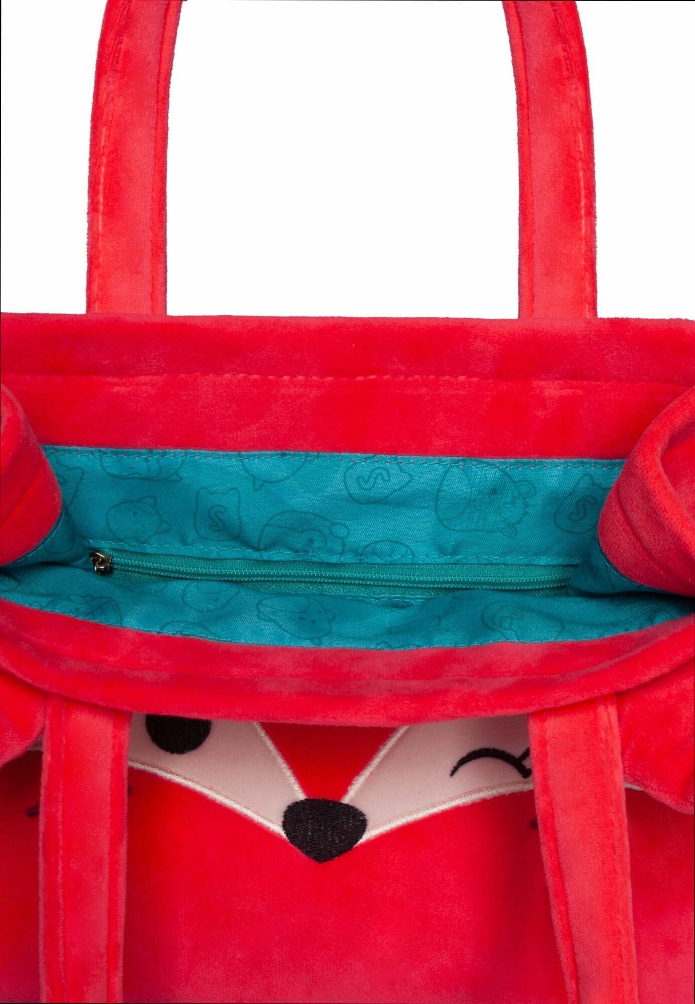 Squishmallows Fifi Tote Taske med lyserødt rævemotiv, rummelig og slidstærk.