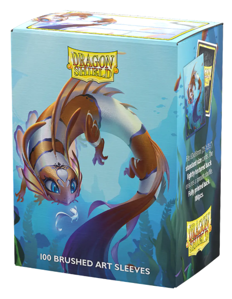 Dragon Shield Matte Dual Art – The Cinderfin kortlommer med detaljeret fantasy‑illustration af et glødende, havlignende monster.