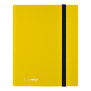 Ultra‑Pro Eclipse Pro‑Binder 9‑Lommer i Lemon Yellow med plads til 360 kort.