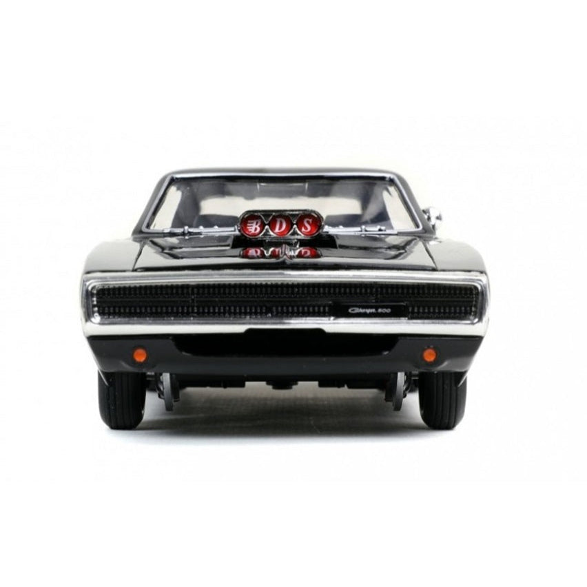 Fast & Furious Dom's Dodge Charger R/T modelbil i 1:24 skala med autentiske detaljer.