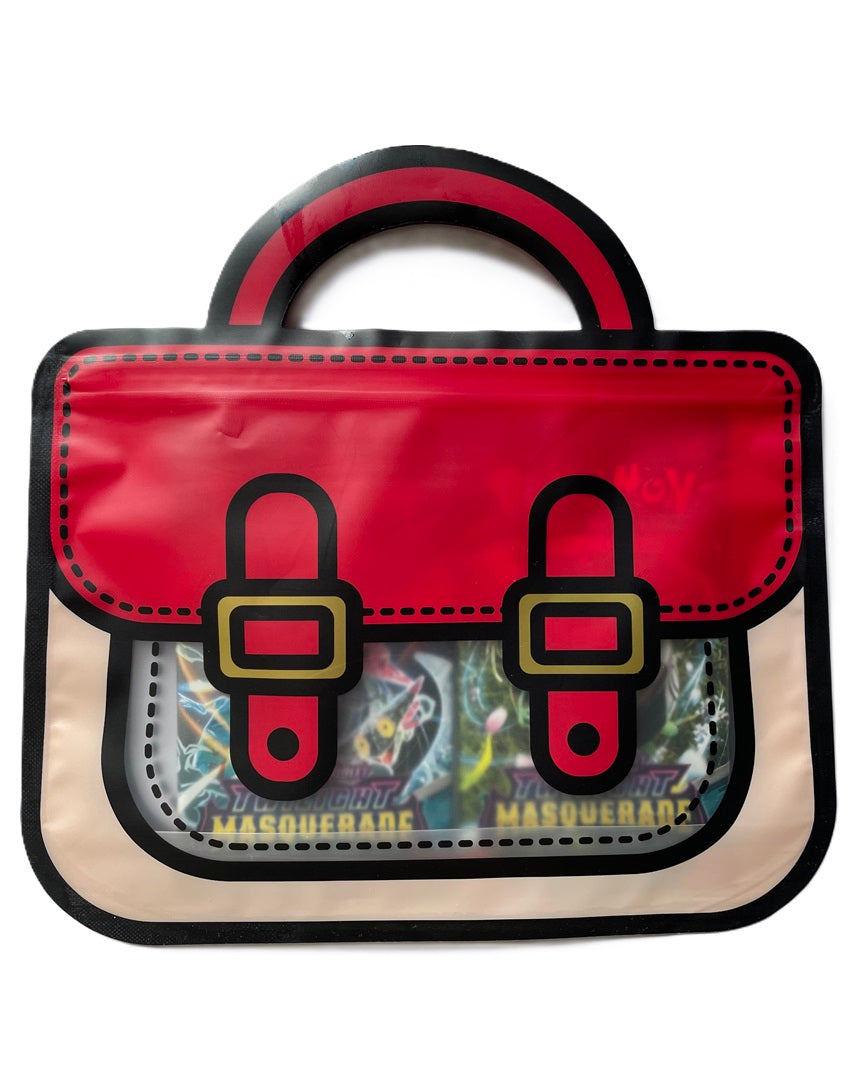 Goodie-bag med 2 Pokémon booster-pakker fra Scarlet & Violet-udvidelser.