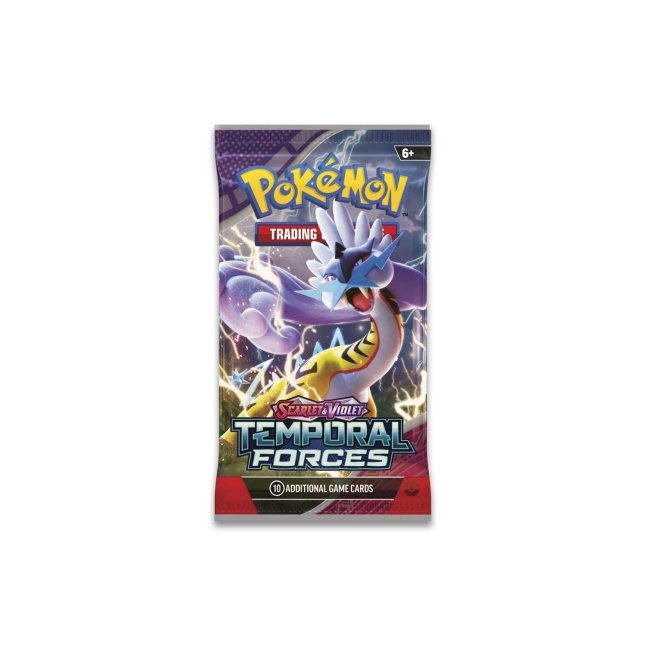 booster pack fra Scarlet & Violet Temporal Forces udvidelse -Raging Bolt