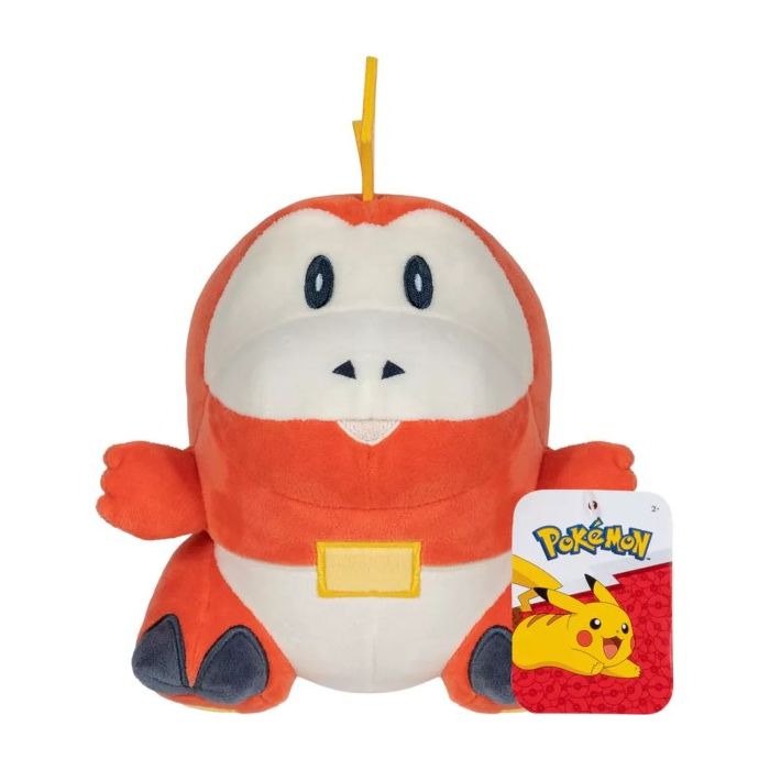 Fuecoco plyslegetøj fra Pokémon, 20 cm høj, blød og farverig – ideel som gave eller samlerobjekt.