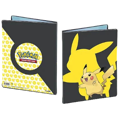 En Pokémon-mappe med 9 lommer og Pikachu-design fra 2019, ideel til kortbeskyttelse og nem sortering.