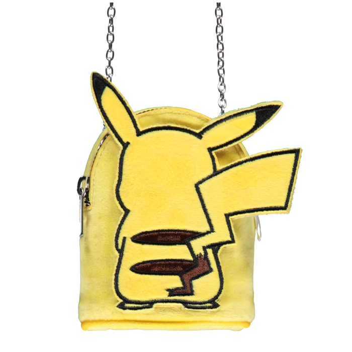 Pokémon mikrotaske med Pikachu på ryggen, lille og praktisk til opbevaring af småting.