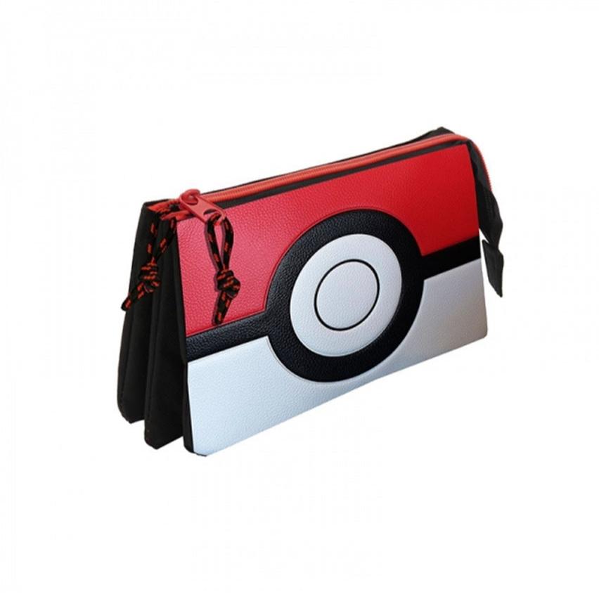 Pokémon Poké ball etui taske med rummelig opbevaring og stilfuldt design til kort og skolebrug.