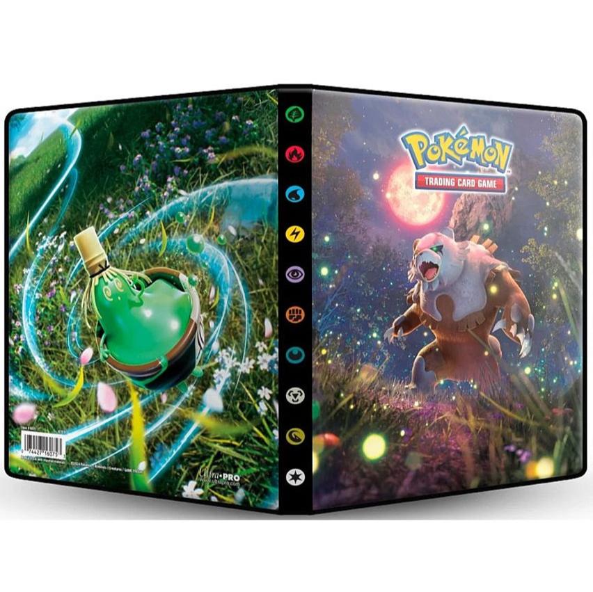 Pokémon SV6 Twilight Masquerade mappe med 4 lommer. Farverigt design, ideel til sikker opbevaring af dine yndlingskort.