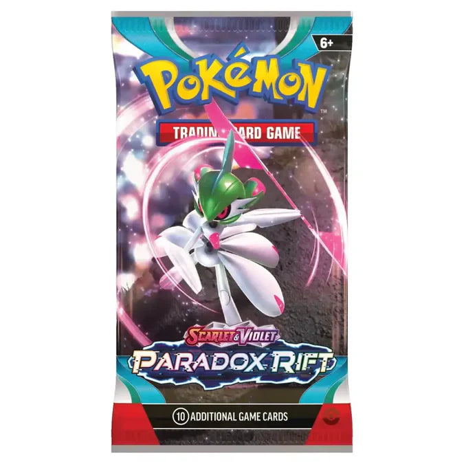 Pokemon booster-pakke fra Scarlet & Violet - Paradox Rift-serien - Iron Valiant.