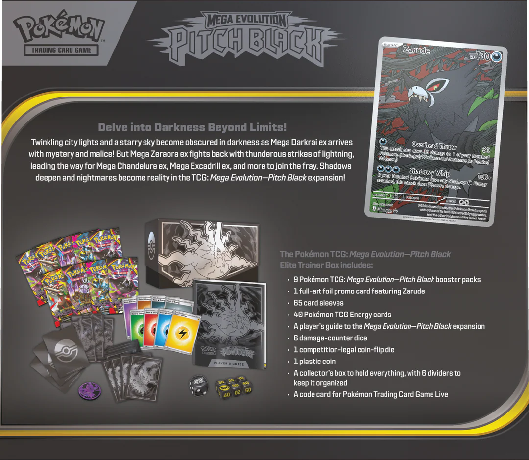 Mega Evolution: Pitch Black Elite Trainer Box ME05