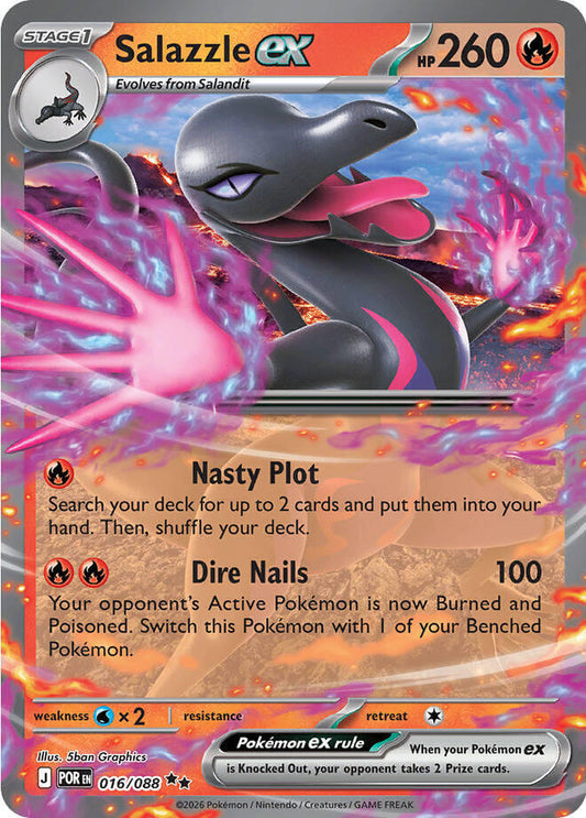 Salazzle ex 016/088 Pokemon ME03 Perfect Order