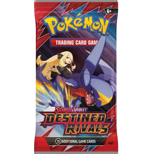 Pokémon SV10 Destined Rivals Booster Pack – en boosterpakke med 10 kort fra den nyeste Pokémon TCG-udvidelse. Vælg din side og kæmp modigt!

Alt tekst: Pokémon SV10 Destined Rivals Booster Pack Cyntia – en boosterpakke med spændende kort, perfekt til samlere og duel-entusiaster i Pokémon TCG!