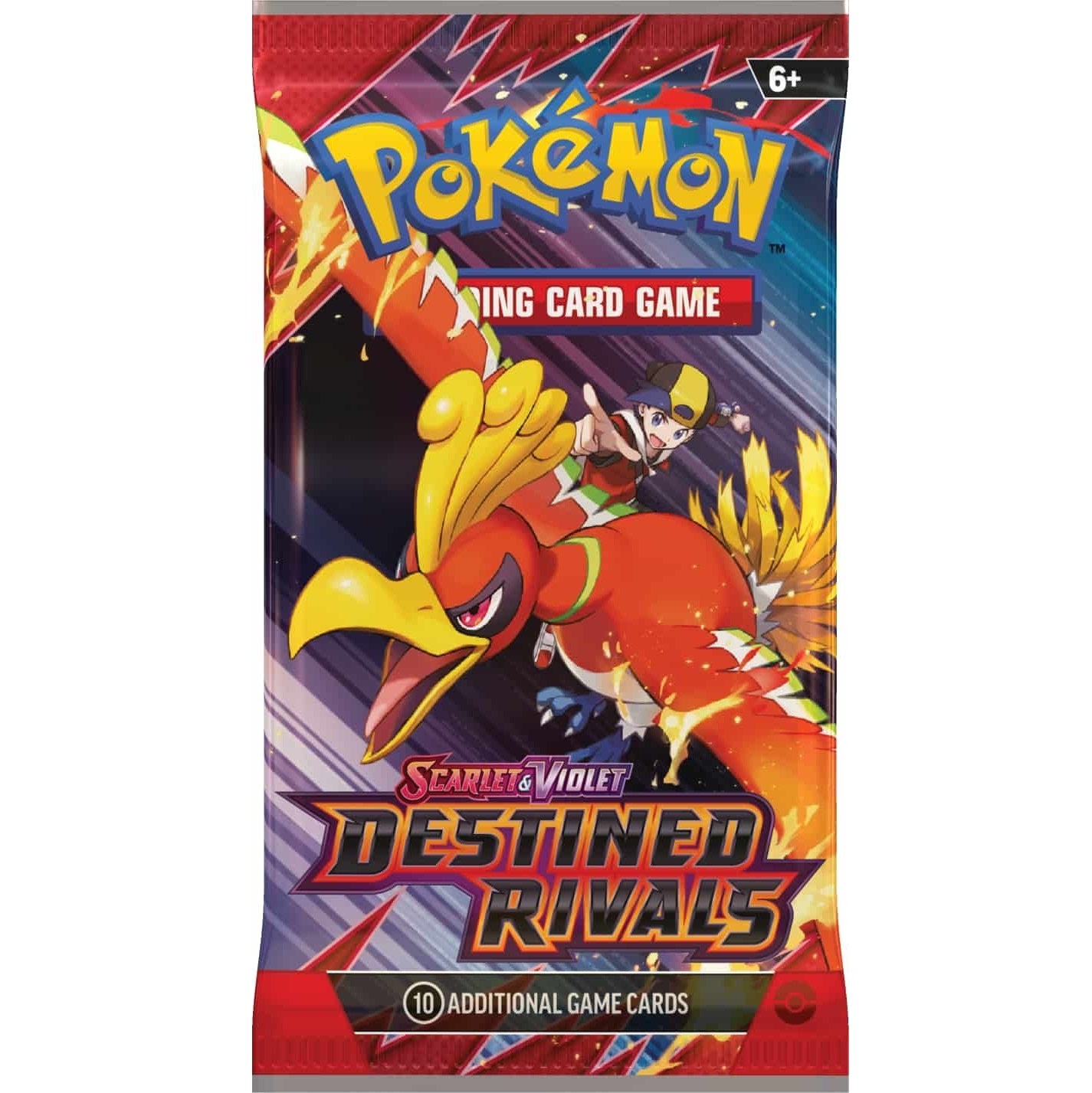 Pokémon SV10 Destined Rivals Booster Pack – en boosterpakke med 10 kort fra den nyeste Pokémon TCG-udvidelse. Vælg din side og kæmp modigt!

Alt tekst: Pokémon SV10 Destined Rivals Booster Pack Eton og Ho-Oh – en boosterpakke med spændende kort, perfekt til samlere og duel-entusiaster i Pokémon TCG!