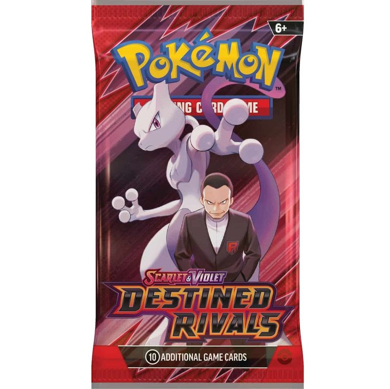 Pokémon SV10 Destined Rivals Booster Pack – en boosterpakke med 10 kort fra den nyeste Pokémon TCG-udvidelse. Vælg din side og kæmp modigt!

Alt tekst: Pokémon SV10 Destined Rivals Booster Pack Giovanni og Mew ex – en boosterpakke med spændende kort, perfekt til samlere og duel-entusiaster i Pokémon TCG!