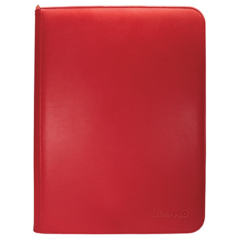Ultra Pro Vivid Zippered 9-ficks PRO-Binder - Röd