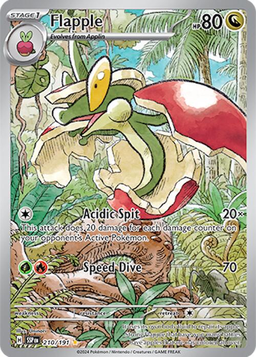 Flapple 210/191 Pokemon SV08 Surging Sparks