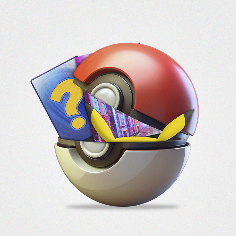 Pokémon Mystery Box – en spændende samlerpakke med overraskelser og værdifulde Pokémon-artikler.