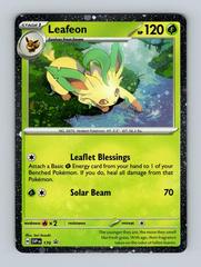 Pokémon Leafeon SVP170 – flot promo-kort med unikt design fra SV Black Star Promos-serien, ideelt til samlere.