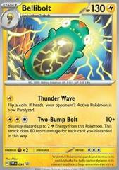Pokémon Bellibolt SVP094 – Lightning-type Black Star Promo-kort med angrebene Thunder Wave og Two-Bumped Bolt, perfekt til taktiske Pokémon TCG-kampe.