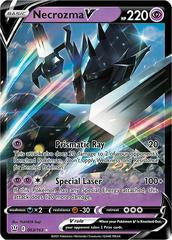 Pokémon Necrozma V – 063/163 fra Battle Styles, ultra sjældent kort med angrebene Prismatic Ray og Special Laser til taktiske kampe.