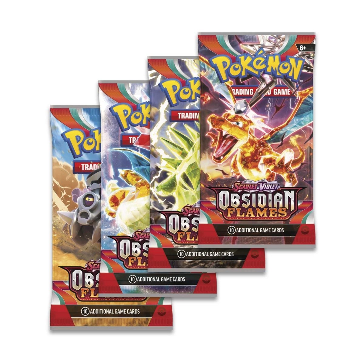 Pokemon SV03 Obsidian Flames - 4 Booster-paket Art sæt