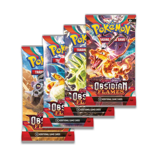 Pokemon SV03 Obsidian Flames - 4 Booster-paket Art sæt