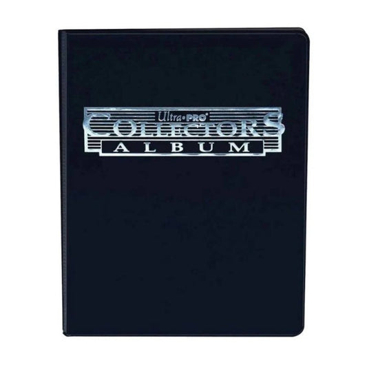 Sort Ultra-PRO Collectors Album med 9 lommer pr. side – ideel til sikker opbevaring af dine samlekort.