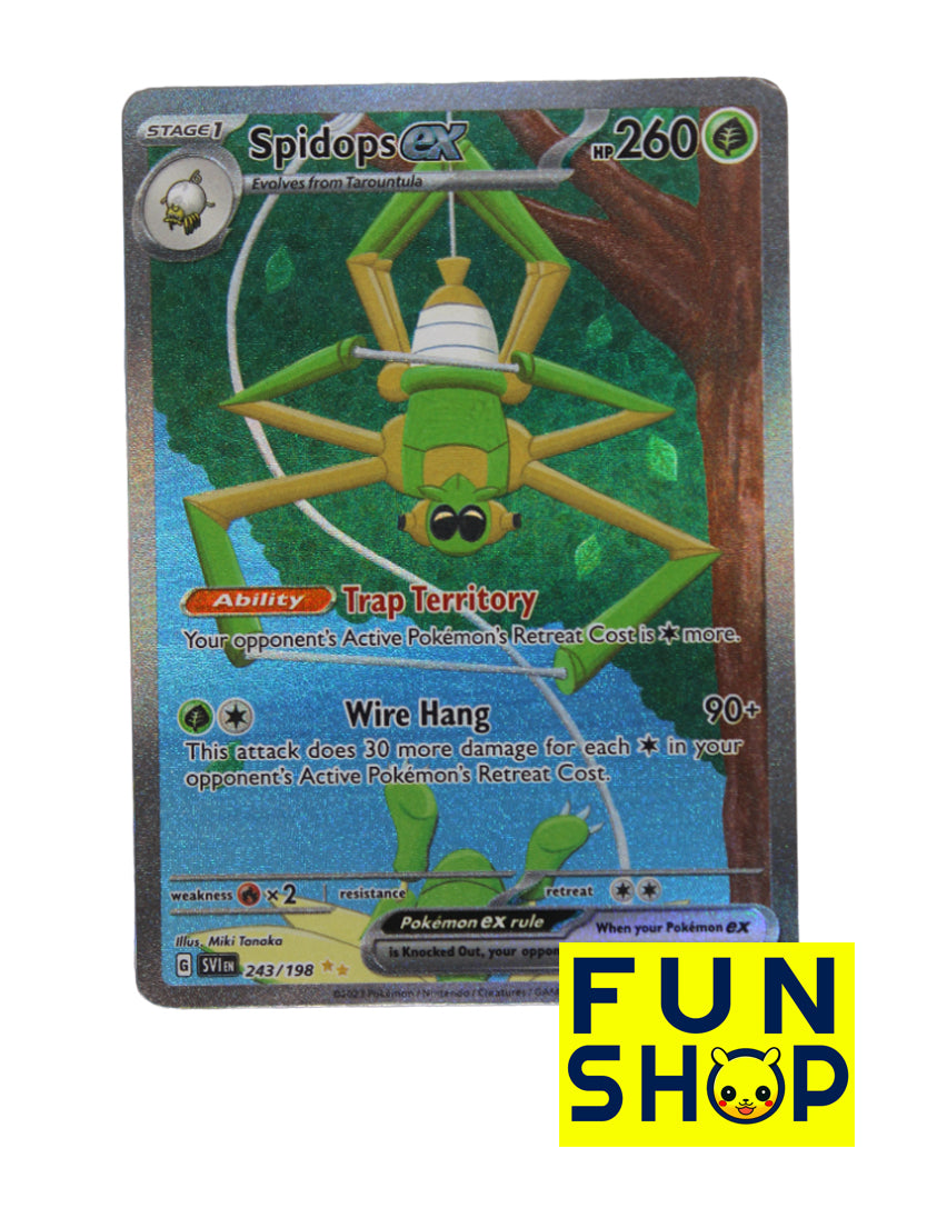 Spidops - 243/198 - Special Illustration Rare pokemon kort fra Scarlet & Violet basis serien - SV01.
