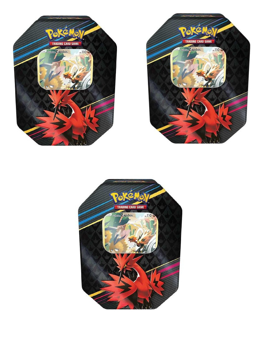 Pokémon - Sword & Shield Crown Zenith - Galarian Zapdos Tin - 2 eller 3 stk.