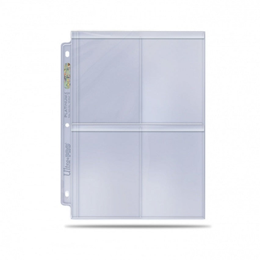 Ultra PRO Platinum 4-lommers plastlommer til toploaders – stærk, arkivsikker opbevaring af samlekort.