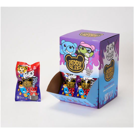 Deddy Bears Series 3 blind bag med plysbamse og rygsæk-clip – uhyggelig og sjov samlerfigur.