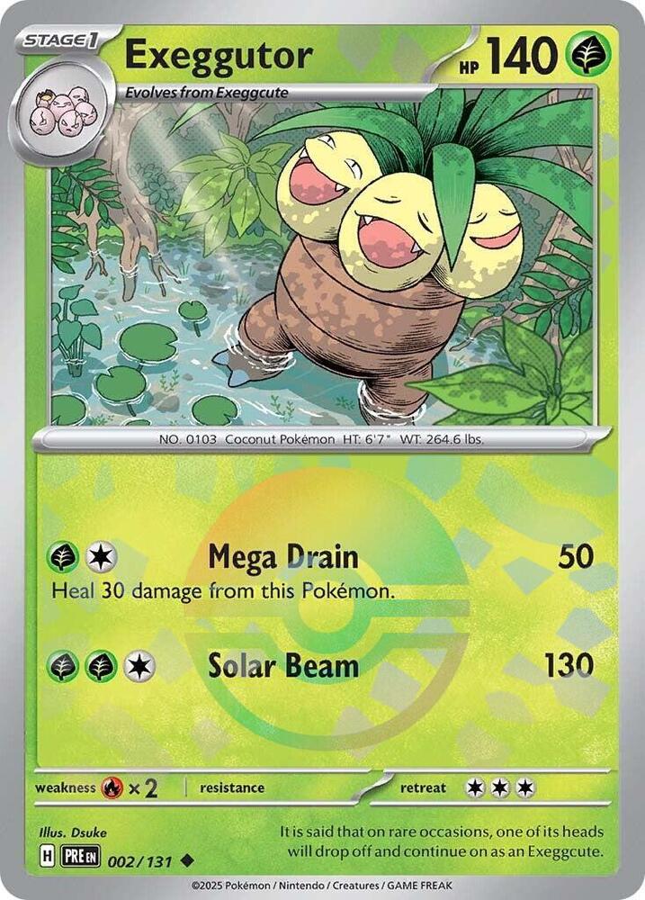 Exeggutor 0012/131 Poke Ball Pokemon SV08.5 Prismatic Evolutions