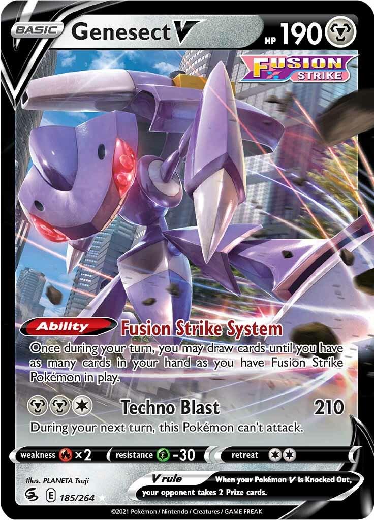 Genesect V er et Super Rare kort fra Pokemon SWSH Fusion Strike serien.