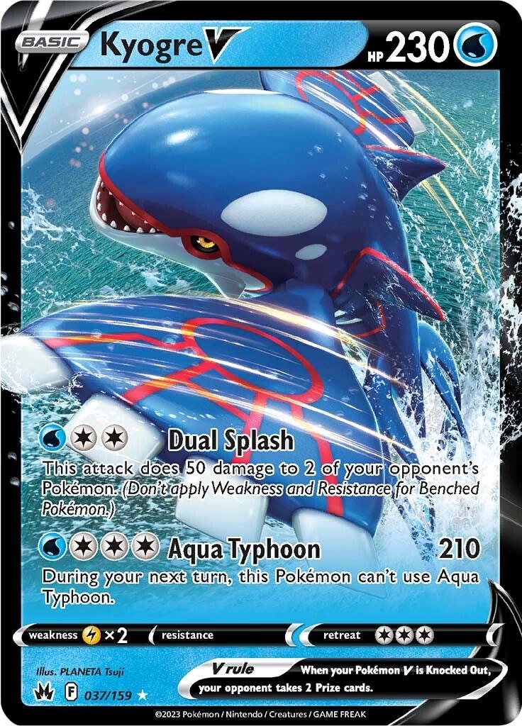 Kyogre V - 037/159 Pokemon - SWSH Crown Zenith