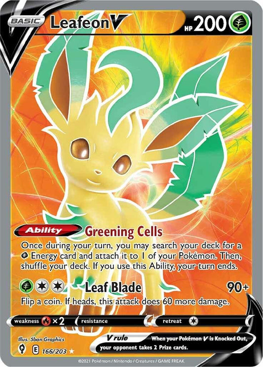 Leafeon V - 166/203 - SWSH Evolving Skies
