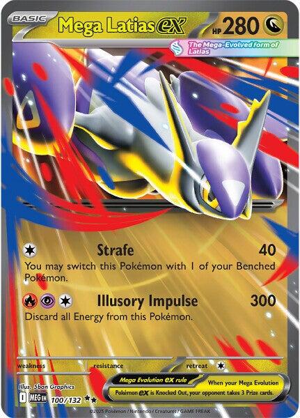 Mega Latias ex er et Double Rare kort fra Pokemon ME01 Mega Evolution serien. Kortet har nummer 100/132.