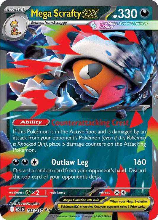 Mega Scrafty ex 135/217 ME02.5 Ascended Heroes