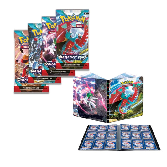 Pokémon TCG: Scarlet & Violet SV4 - Paradox Rift - Booster-pakker + Mappe