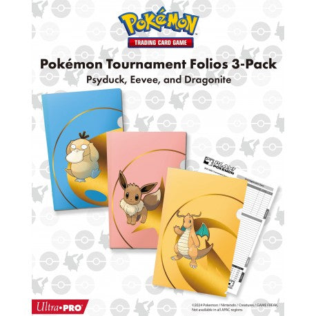 Pokemon Tournament Portfolio - Series 2 - 3-Pack (Psyduck, Eevee, Dragonite) - Ultra Pro