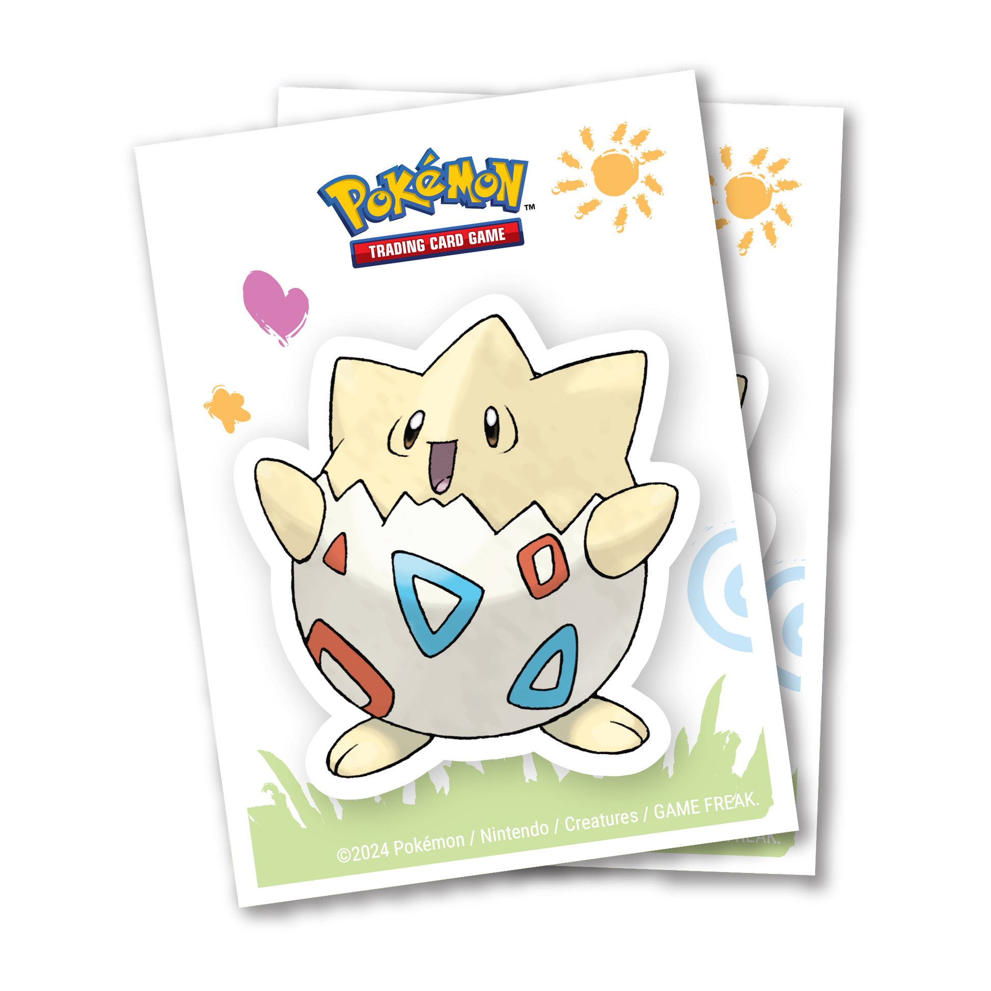 Pokémon Togepi Apex Deck Protector Sleeves, pakke med 105 kortlommer med Togepi‑motiv.