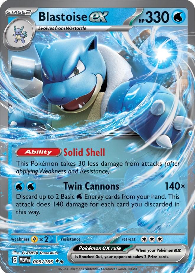 Blastoise ex 009/165 Pokémon SV03.5 Scarlet & Violet 151