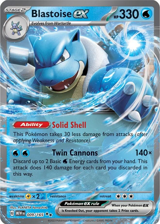 Blastoise ex 009/165 Pokémon SV03.5 Scarlet & Violet 151