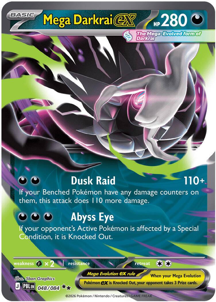 Mega Darkrai ex 048/084 Pokemon ME05 Pitch Black