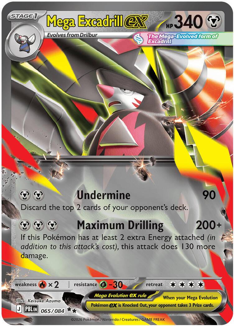 Mega Excadrill ex 065/084 Pokemon ME05 Pitch Black