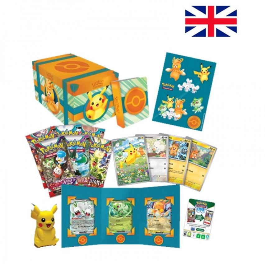 Pokémon Collector's Chest Box 2024 Spring – Paldea Adventure Chest. Perfekt til samlere med unikke kort og tilbehør.