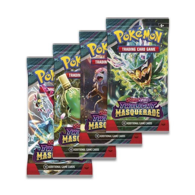 Pokemon SV06 Twilight Masquerade - 4 Booster-pakker Sæt