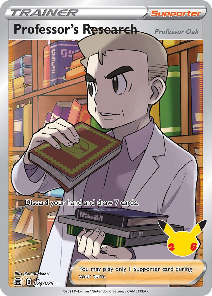 Professor’s Research er et Ultra Rare kort fra Pokemon SWSH Celebrations serien.
