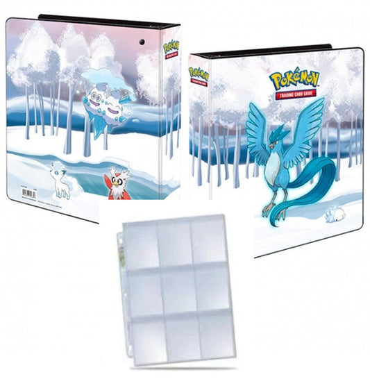 En ringbind A4 mappe med Galleri Series Frosted Forest motiv som er suppleret med 10 sider med lommer