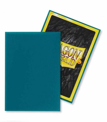 Dragon Shield kortlommer i japansk størrelse (59×86 mm) i petrol (blå) farve.