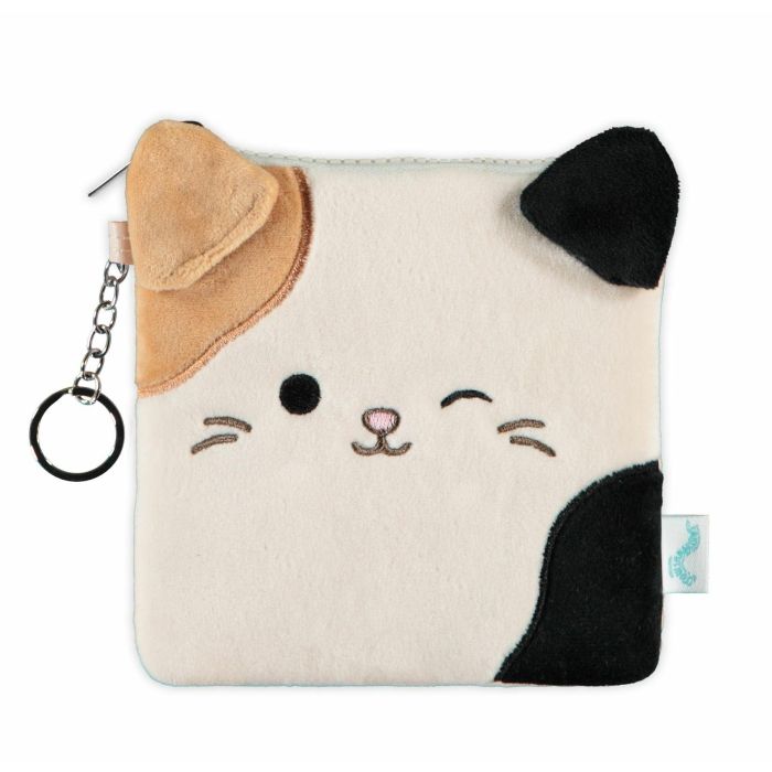 Squishmallows pung med Cam motiv i fluffy materiale og lynlåslukning – lille, rund og ultra nuttet.